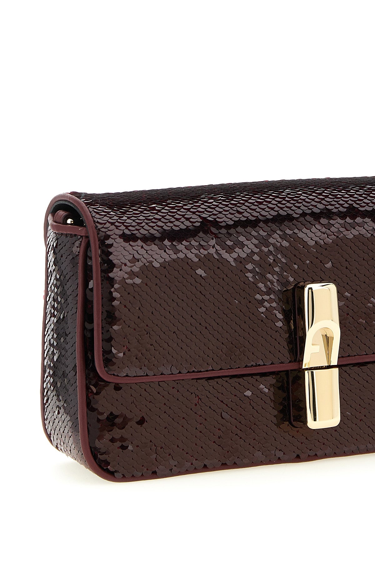 small furla iride crossbody bag in fabric covered