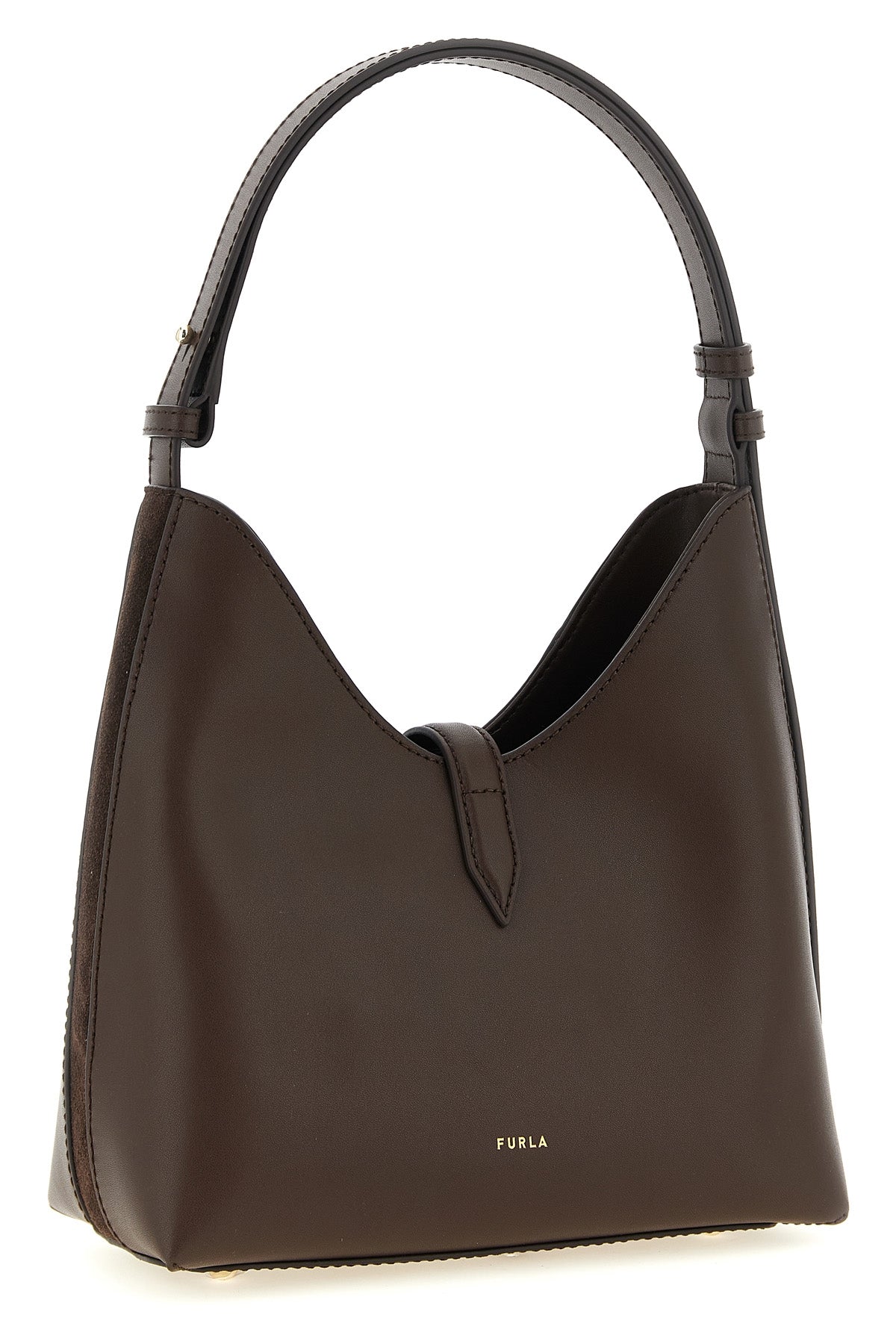 the furla goccia s shoulder bag defines a new geometry of everyday luxury thro