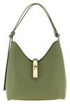 small furla goccia shoulder bag in smooth leather and printed midnight calfski
