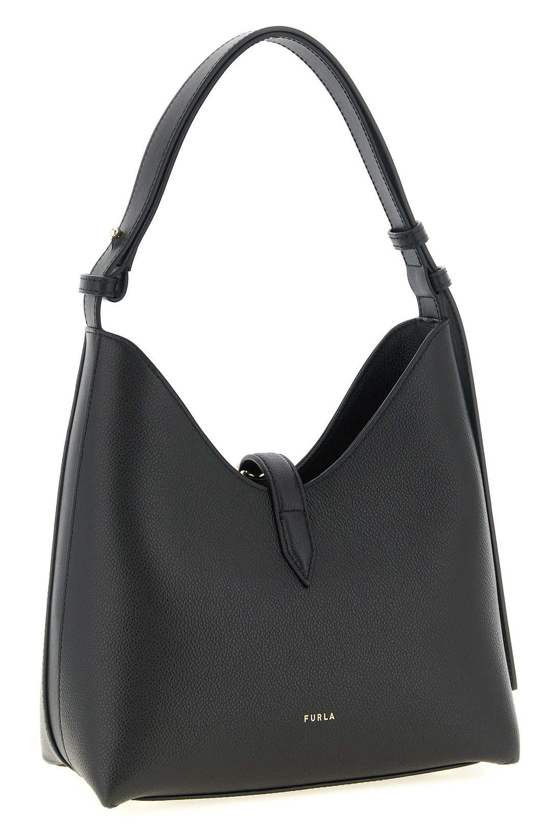 FURLA OS small furla goccia shoulder bag in smooth leather and printed midnight calfski
