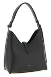 small furla goccia shoulder bag in smooth leather and printed midnight calfski