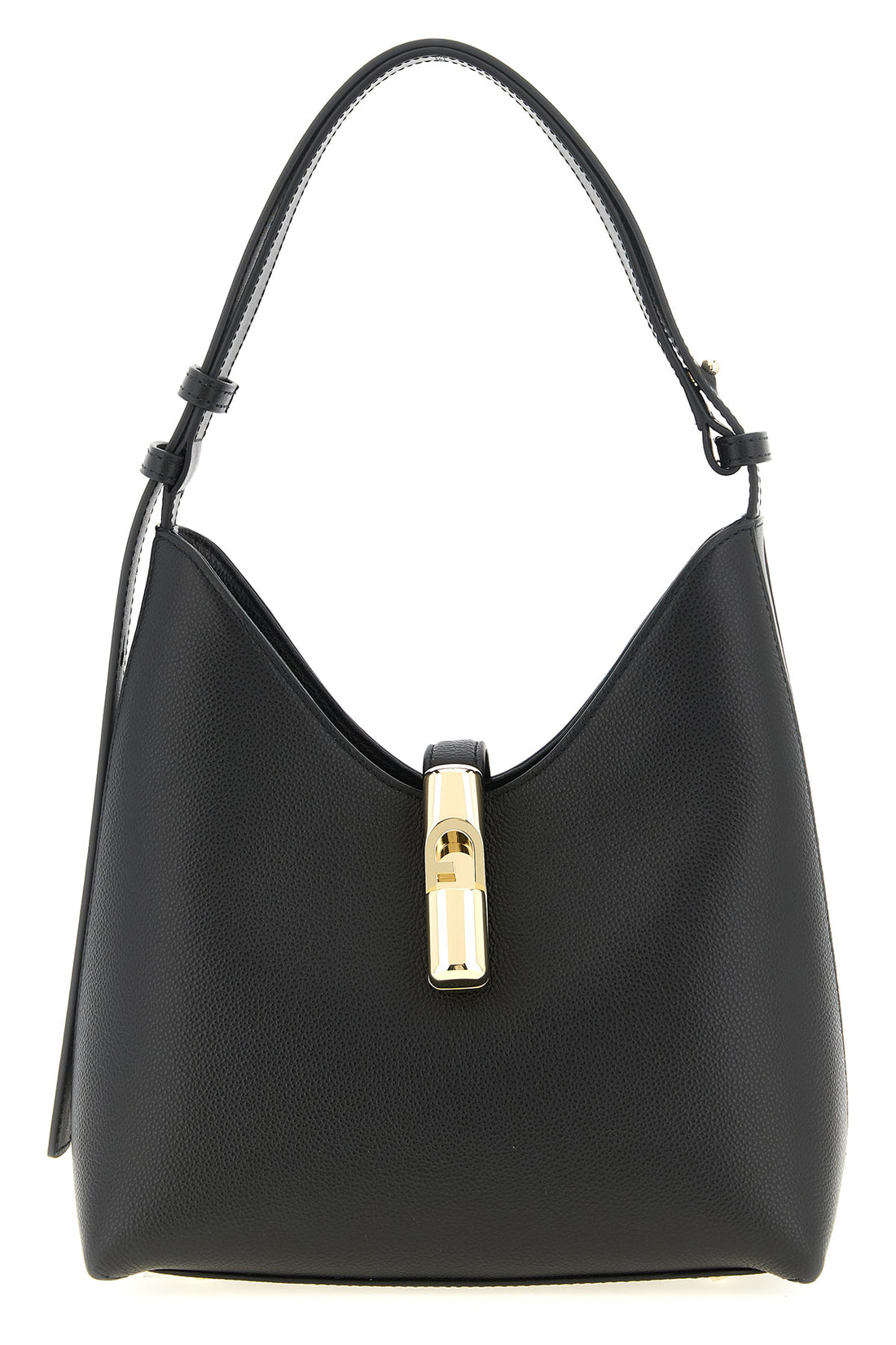 FURLA OS small furla goccia shoulder bag in smooth leather and printed midnight calfski