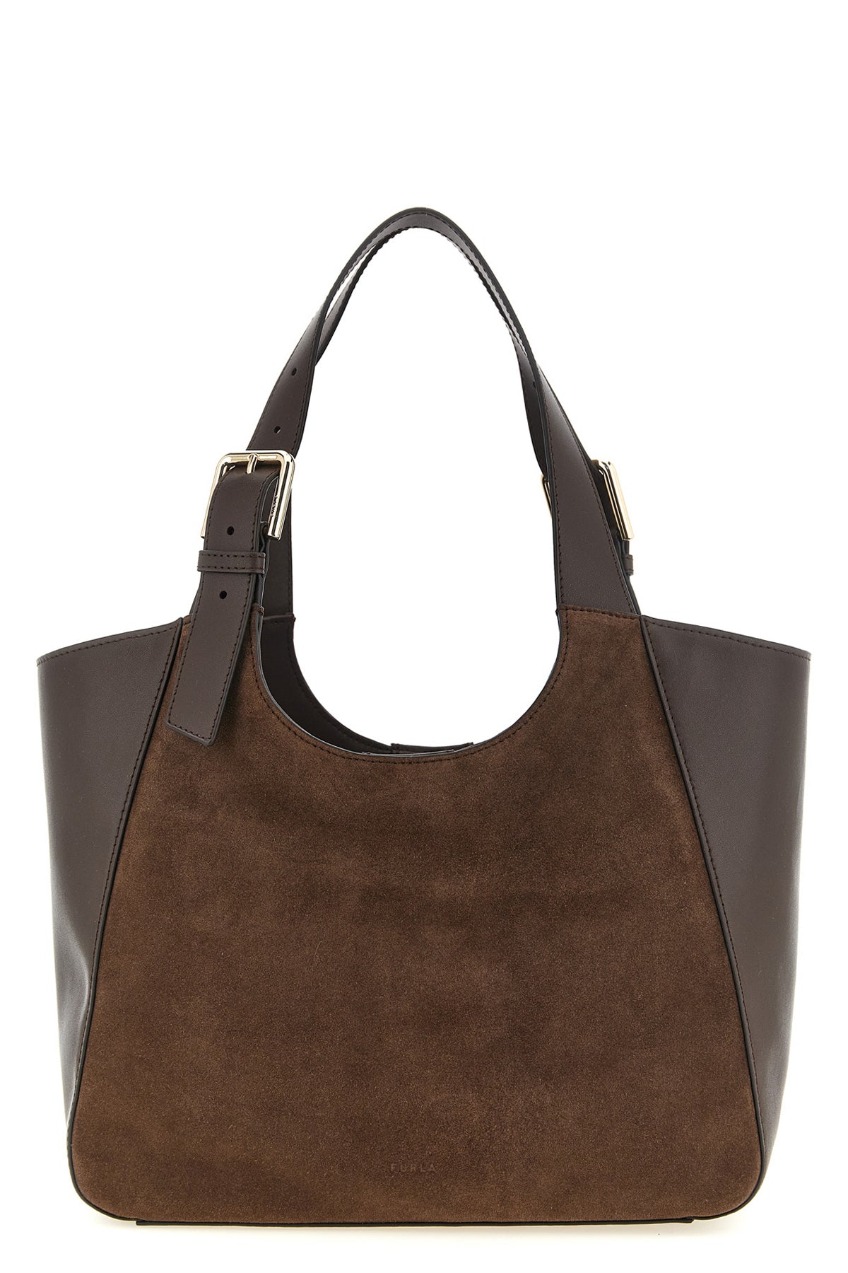 the furla dora m tote bag defines a new everyday geometry through a clever pla