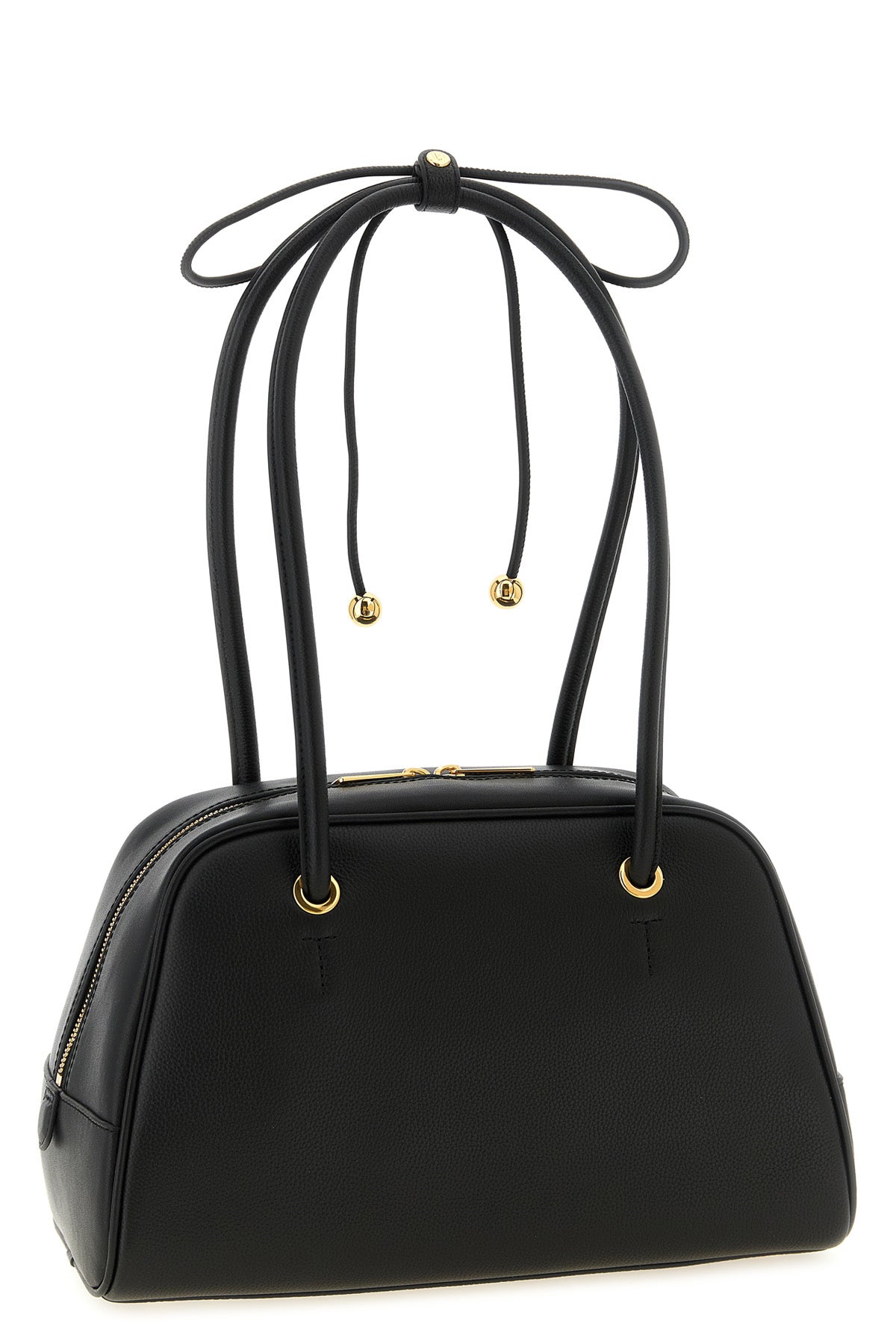 the furla poppy m handbag features a structured dome silhouette made of fine d