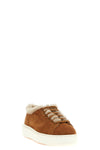 santoni cleanmount sneakers in fine cognac-colored suede stand out for a low-t
