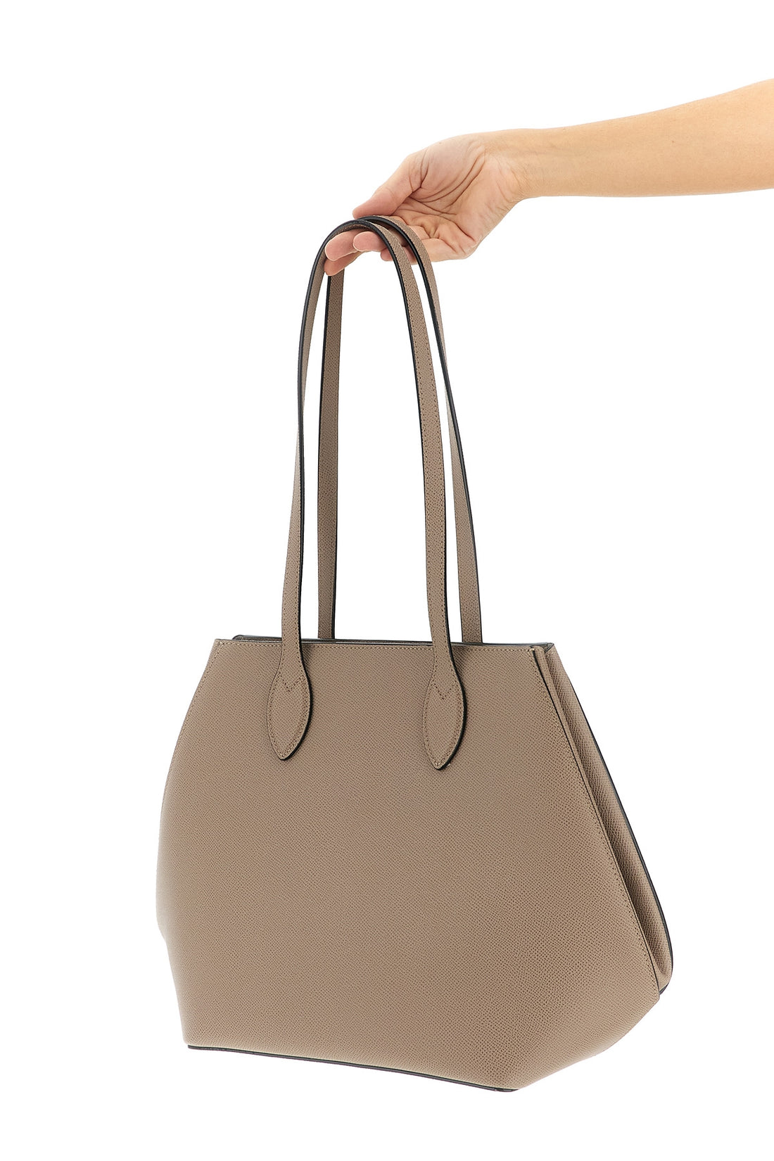 VALEXTRA OS millepunte soft vivi leather midi shopping bag