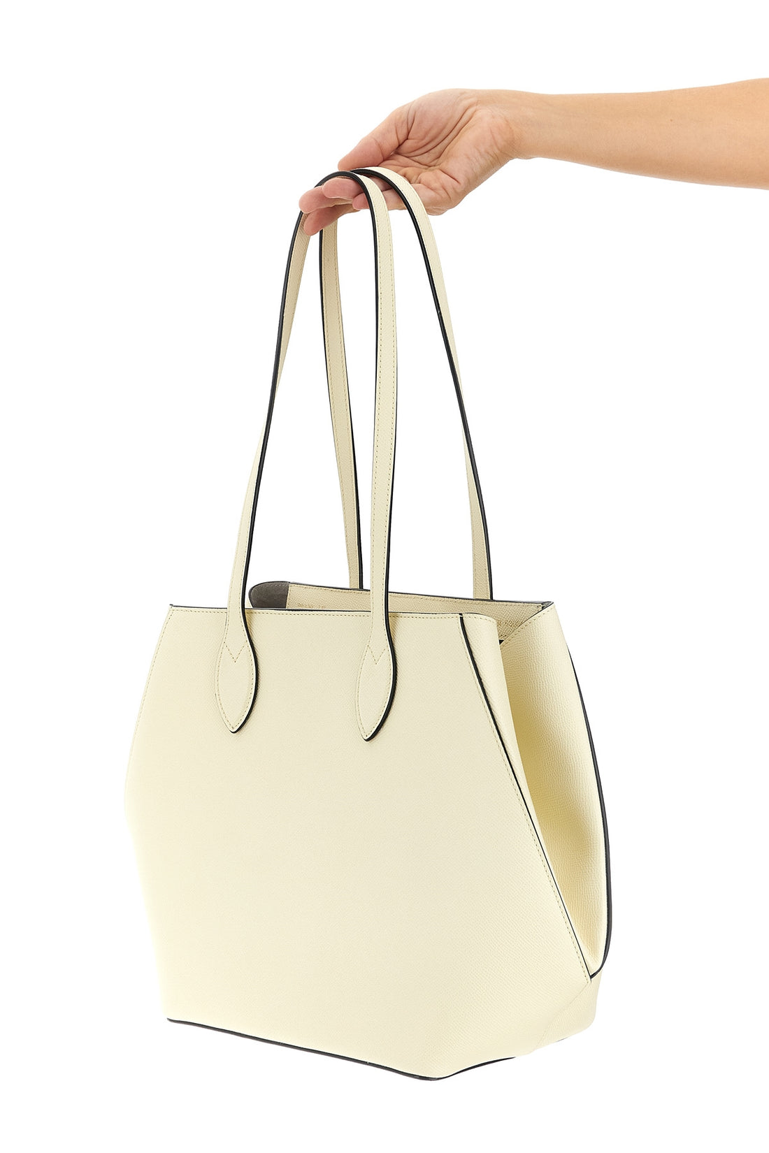 VALEXTRA OS millepunte soft vivi leather midi shopping bag