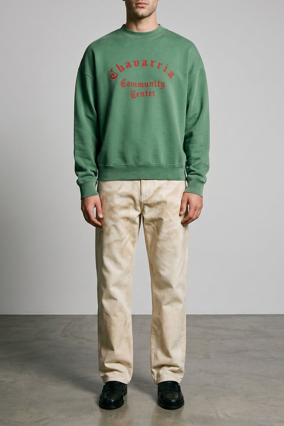 chavarria community center - hooligan sweatshirt in brushed cotton