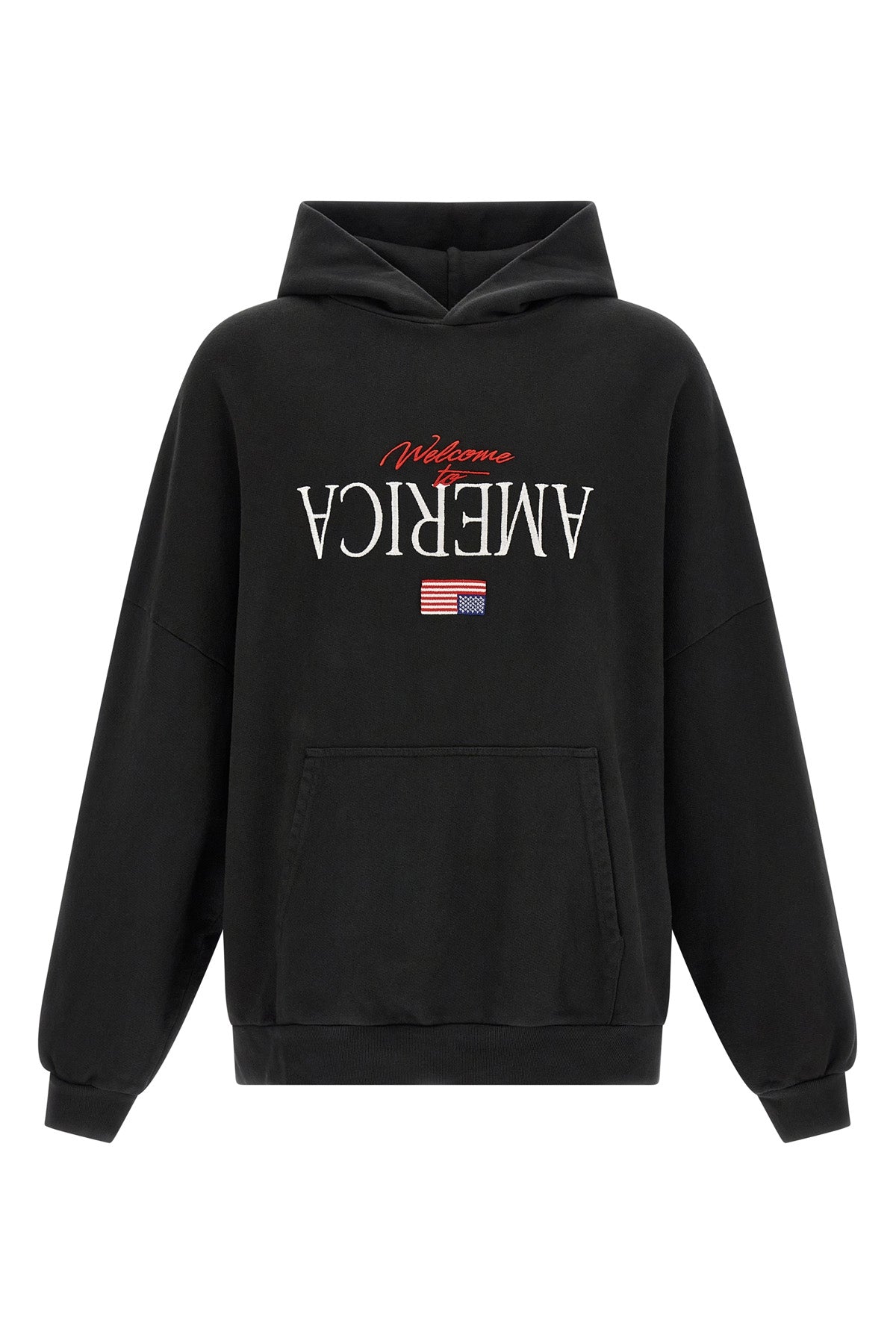 welcome to america - hooligan hoodie in brushed cotton
