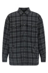 check patterned wool overshirt