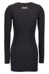 moon logo ribbed cotton dress