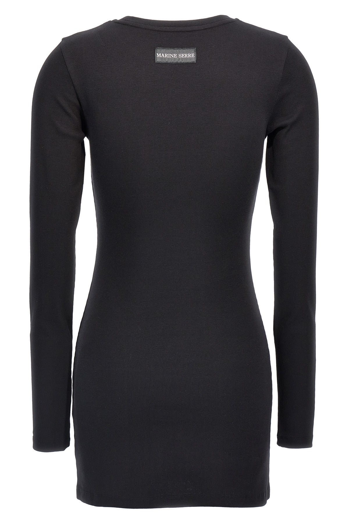 moon logo ribbed cotton dress