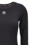 moon logo ribbed cotton dress