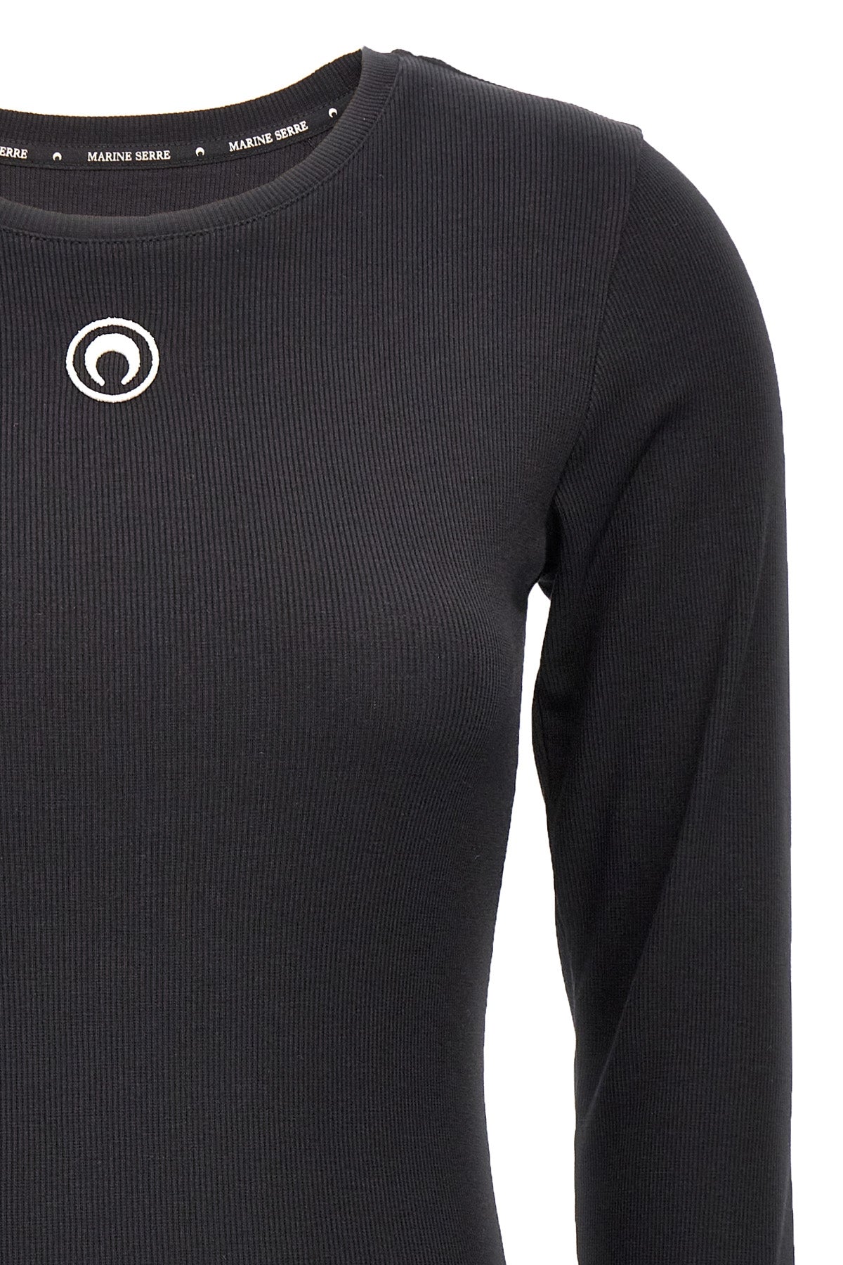 moon logo ribbed cotton dress