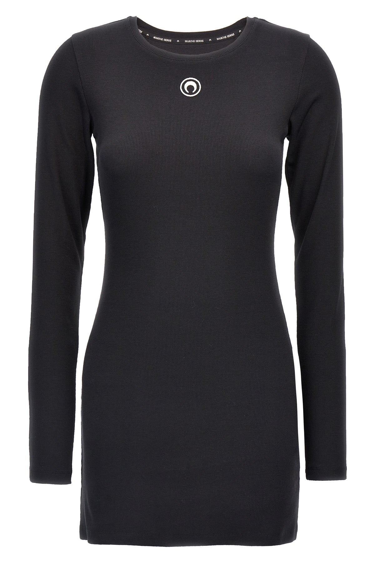 moon logo ribbed cotton dress