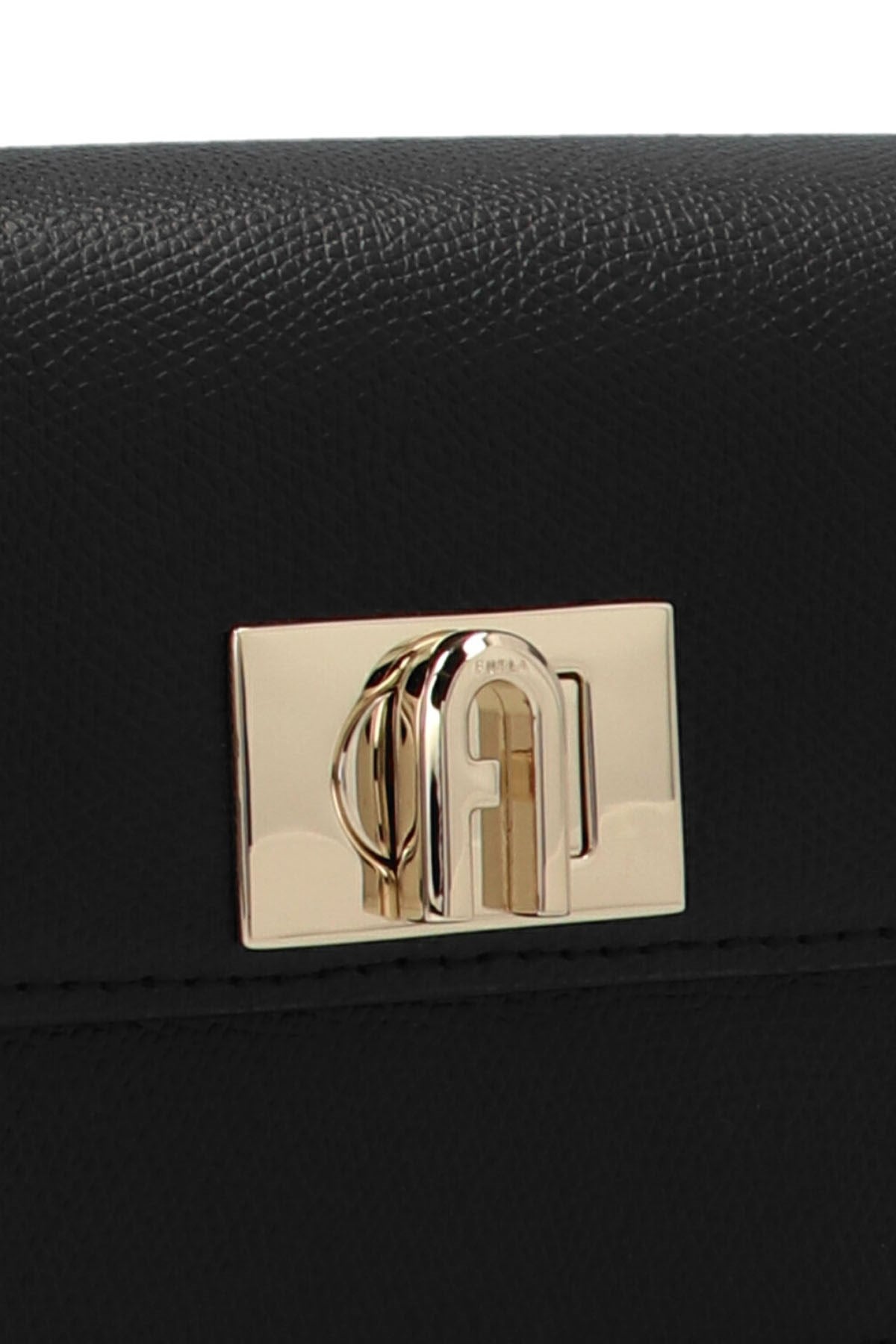 furla 1927 mini grained textured printed leather shoulder bag