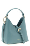 the furla iride mini handbag in fine ares calf leather stands out for its trap