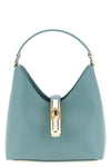 the furla iride mini handbag in fine ares calf leather stands out for its trap
