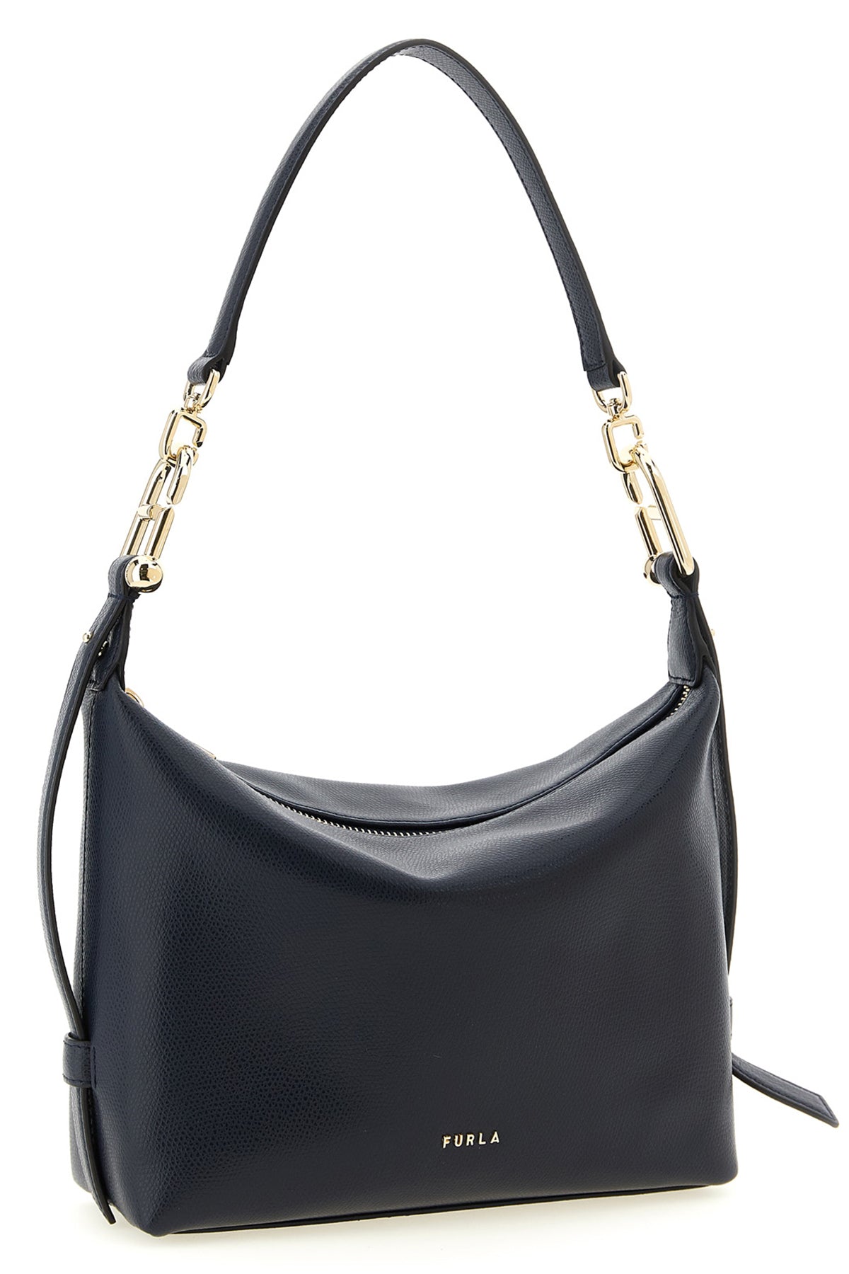 mignon furla tonie shoulder bag in fine grain-effect printed leather