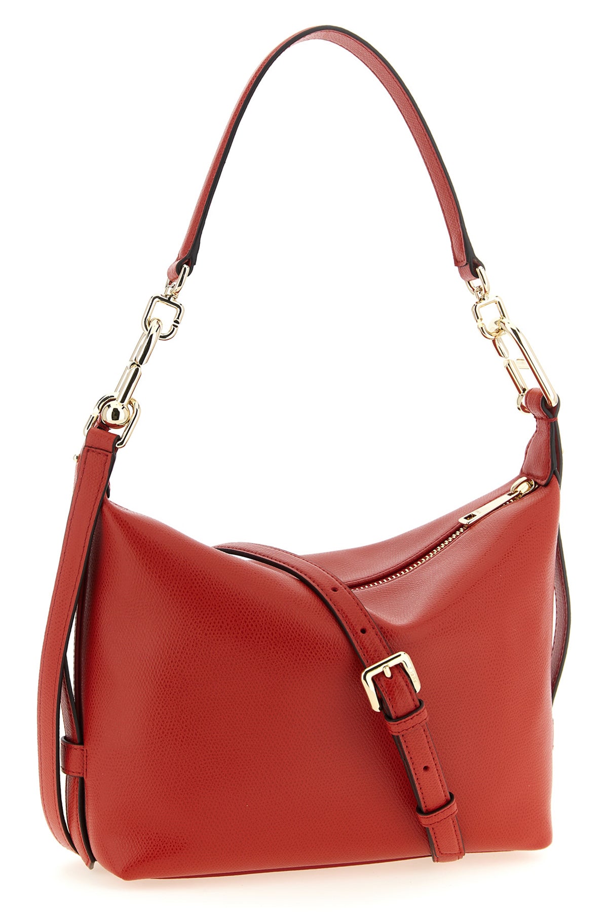 mignon furla tonie shoulder bag in fine grain-effect printed leather