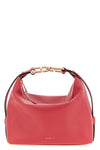 mignon furla tonie shoulder bag in fine grain-effect printed leather