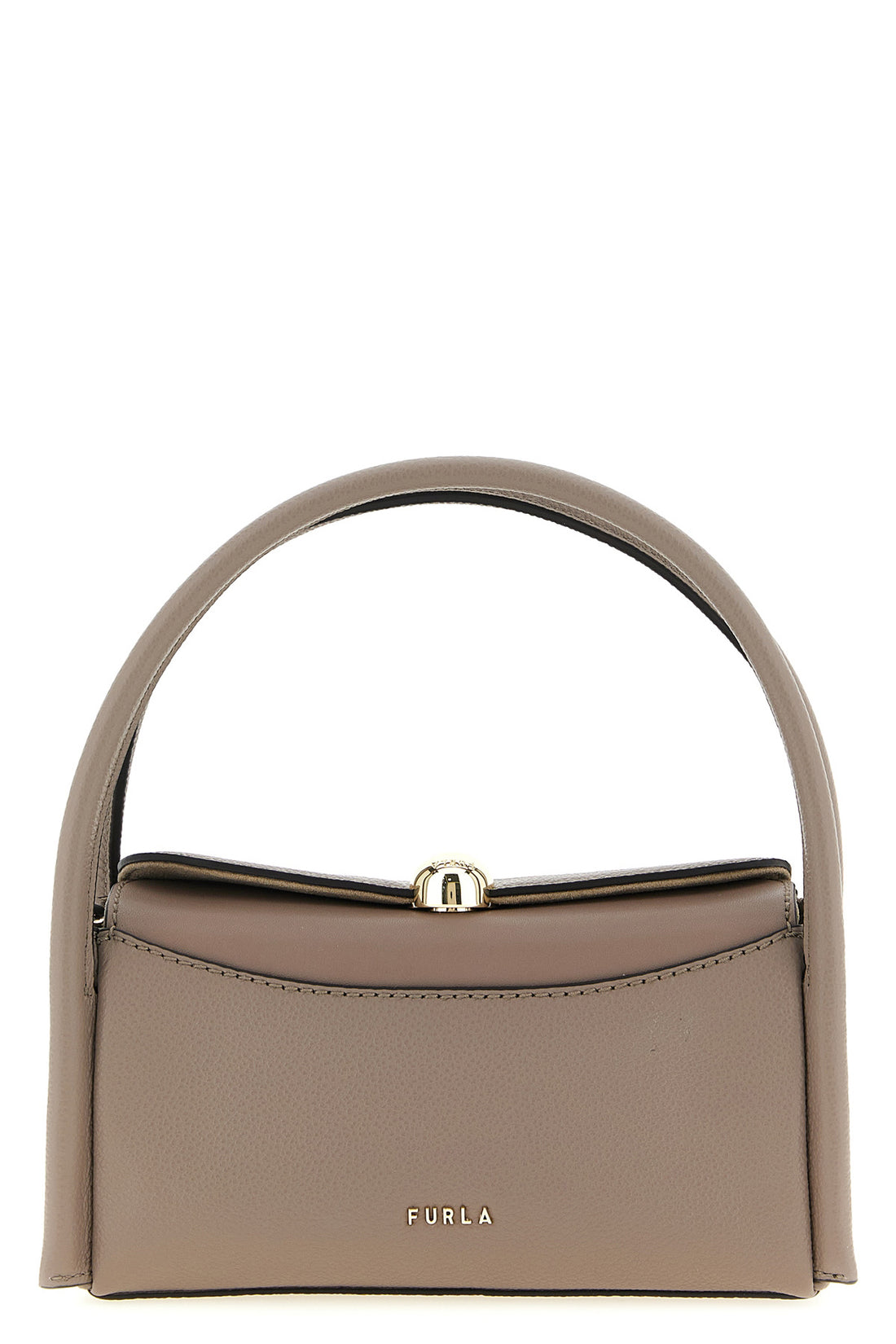 FURLA OS boston nicole mini handbag in grain-effect print leather