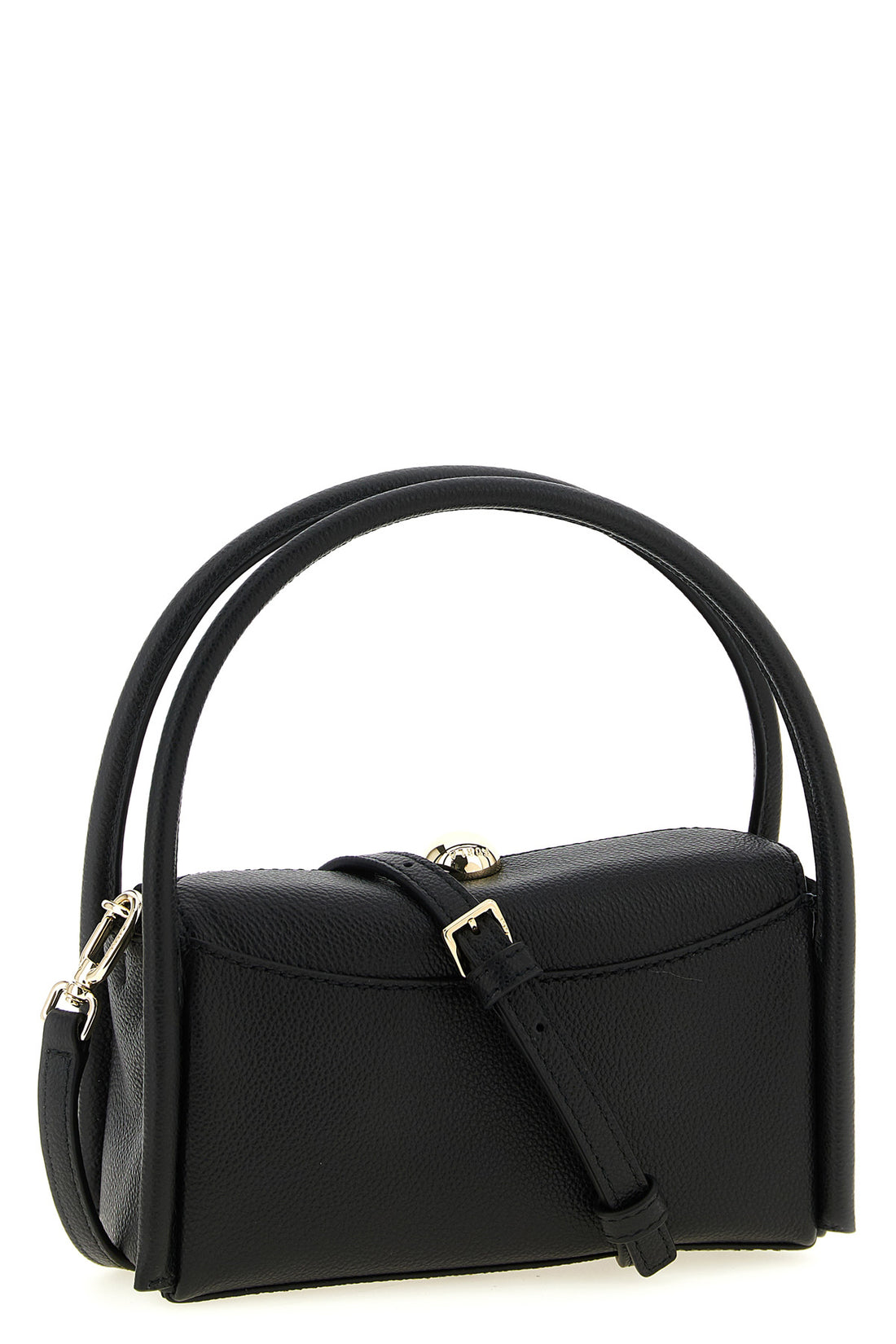 FURLA OS boston nicole mini handbag in grain-effect print leather