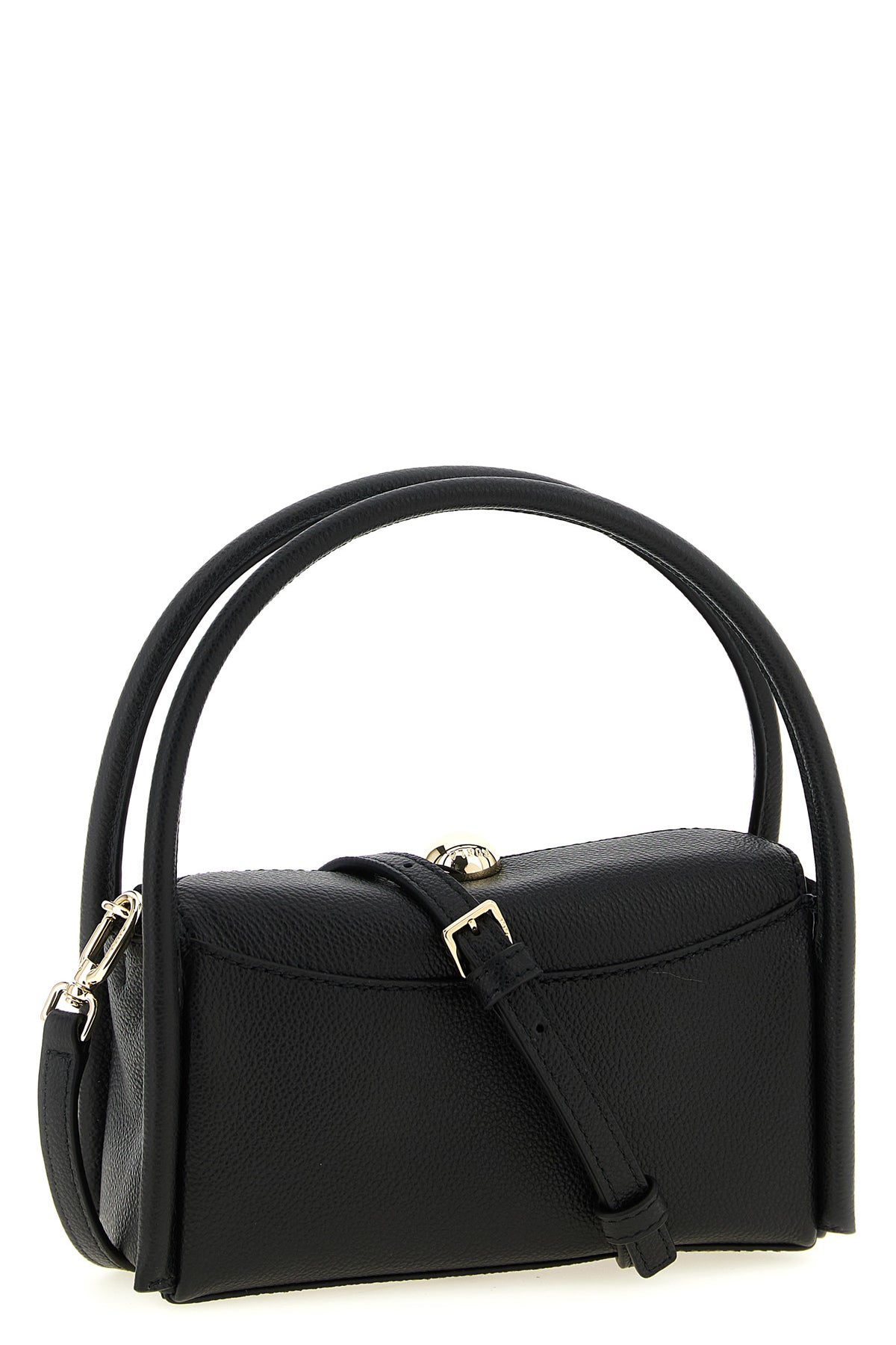 boston nicole mini handbag in grain-effect print leather