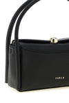 boston nicole mini handbag in grain-effect print leather