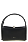 boston nicole mini handbag in grain-effect print leather