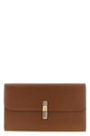 the furla iride clutch in fine brown printed calf leather features a rectangul