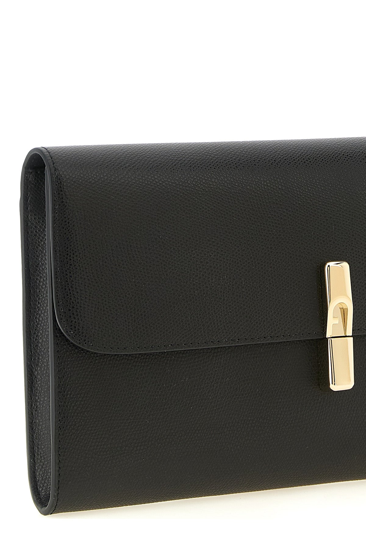 the furla iride clutch in fine printed calf leather defines an essential and g