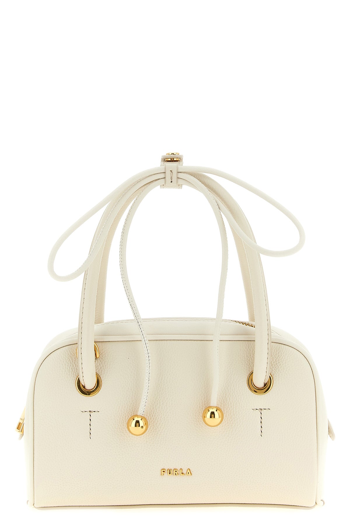 the furla poppy s handbag stands out for its structured dome silhouette