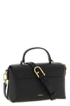 the mignon furla moonlight handbag is made of hammered calf leather structured