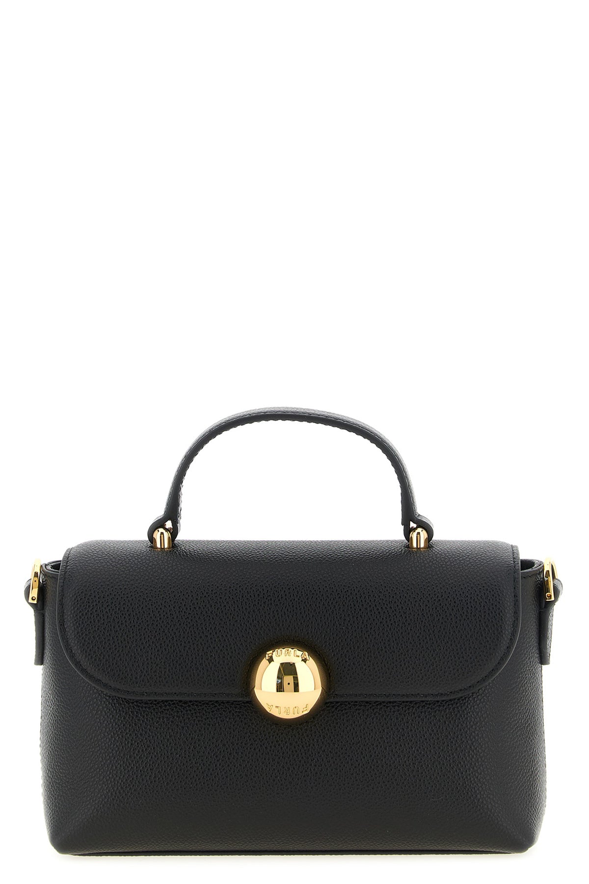 the mignon furla moonlight handbag is made of hammered calf leather structured