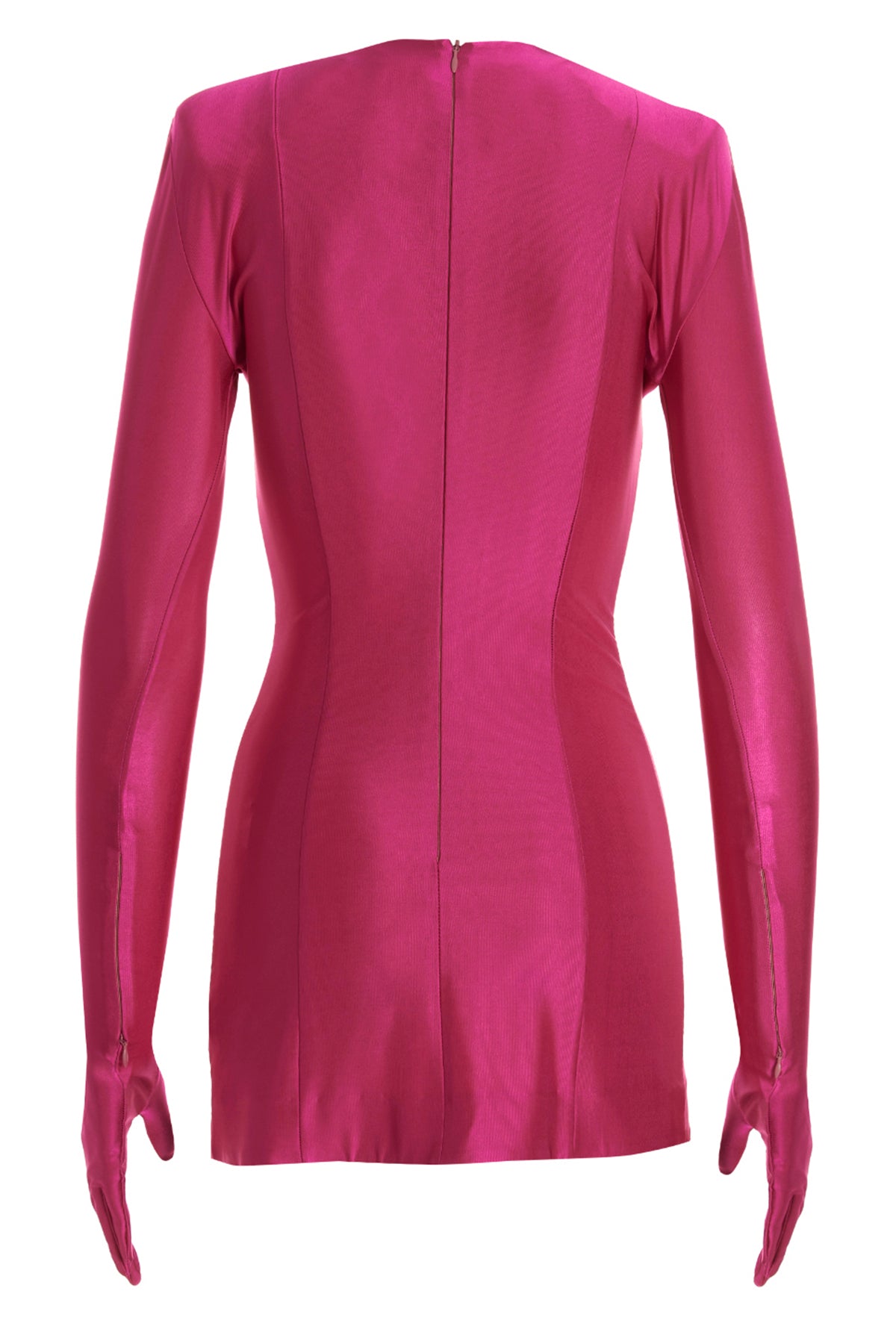 diva shiny viscose crew neck dress