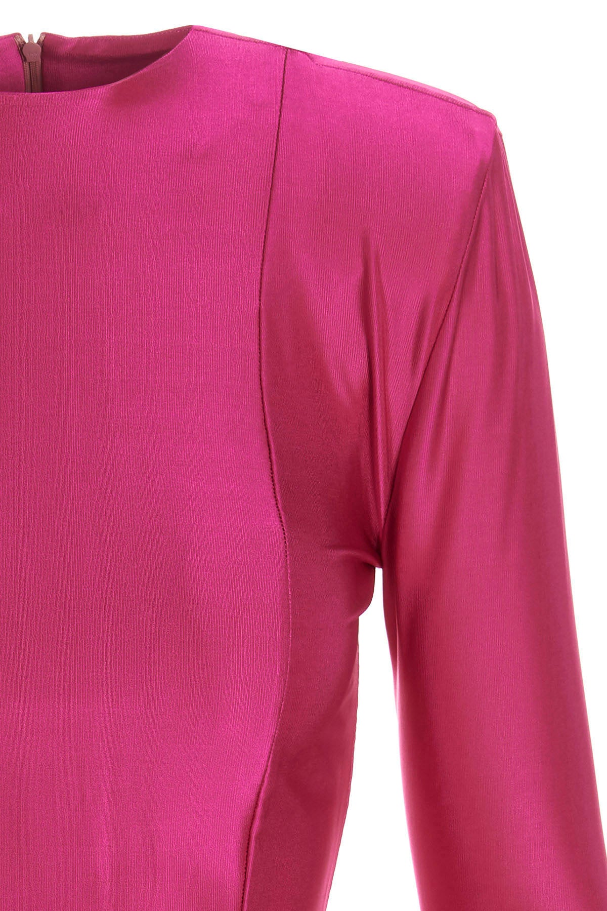 diva shiny viscose crew neck dress