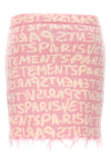 graffiti monogram wool skirt