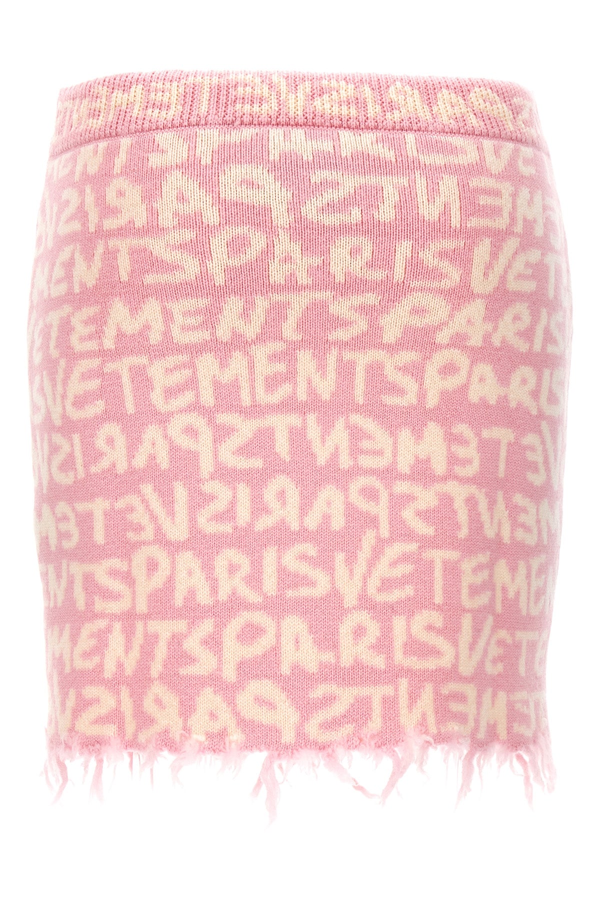 graffiti monogram wool skirt