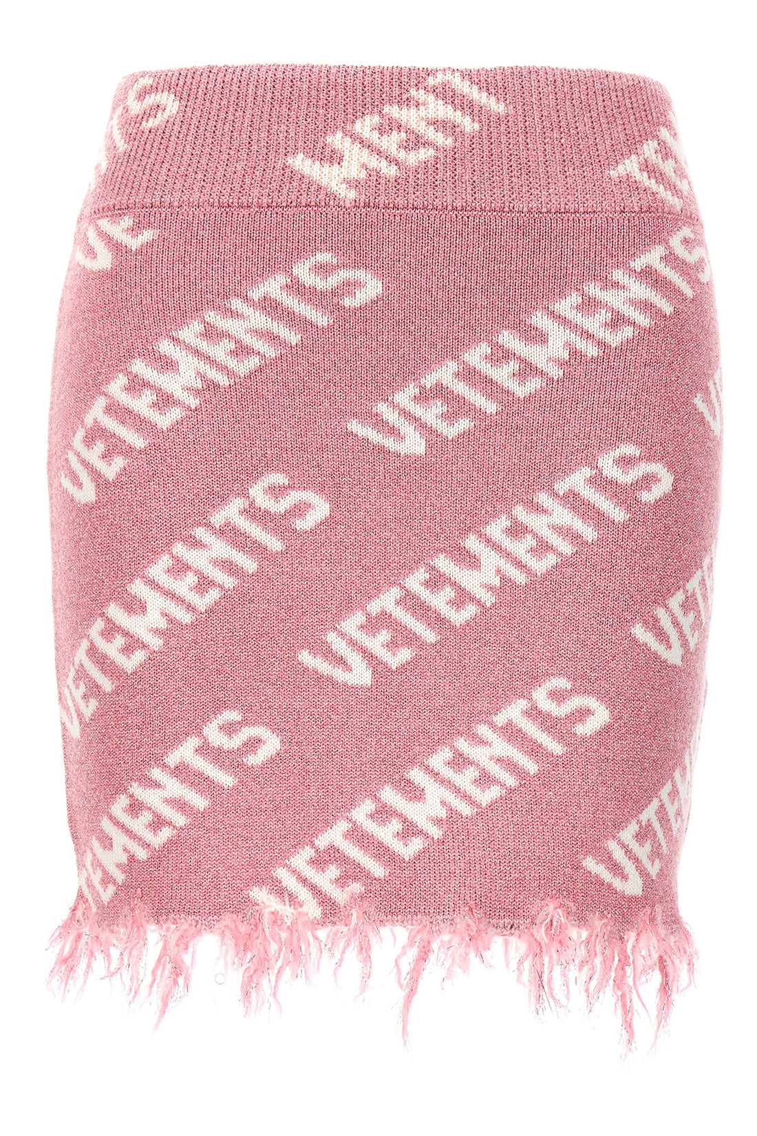 VETEMENTS XS iconic lurex monogram lurex viscose blend skirt
