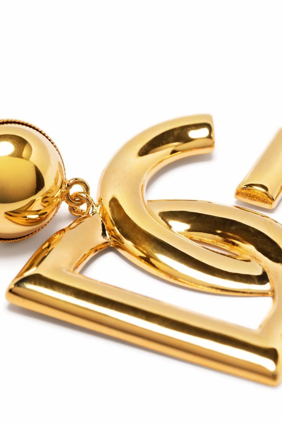 gold metal earrings