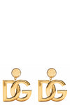 gold metal earrings