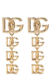 gold metal earrings
