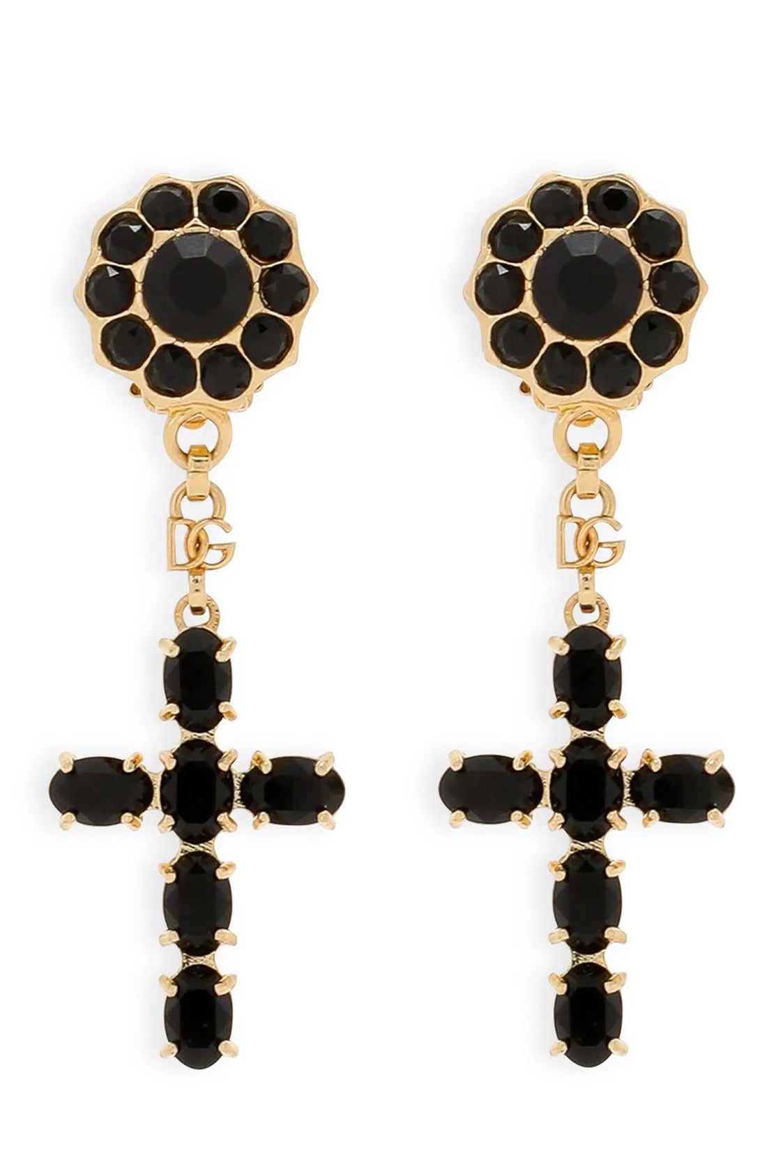 DOLCE &amp; GABBANA OS dolce &amp; gabbana clip earrings feature a pendant structure made of gold-finish me