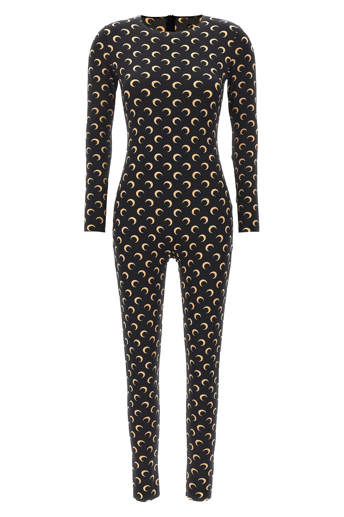 MARINE SERRE L moon printed stretch fabric catsuit