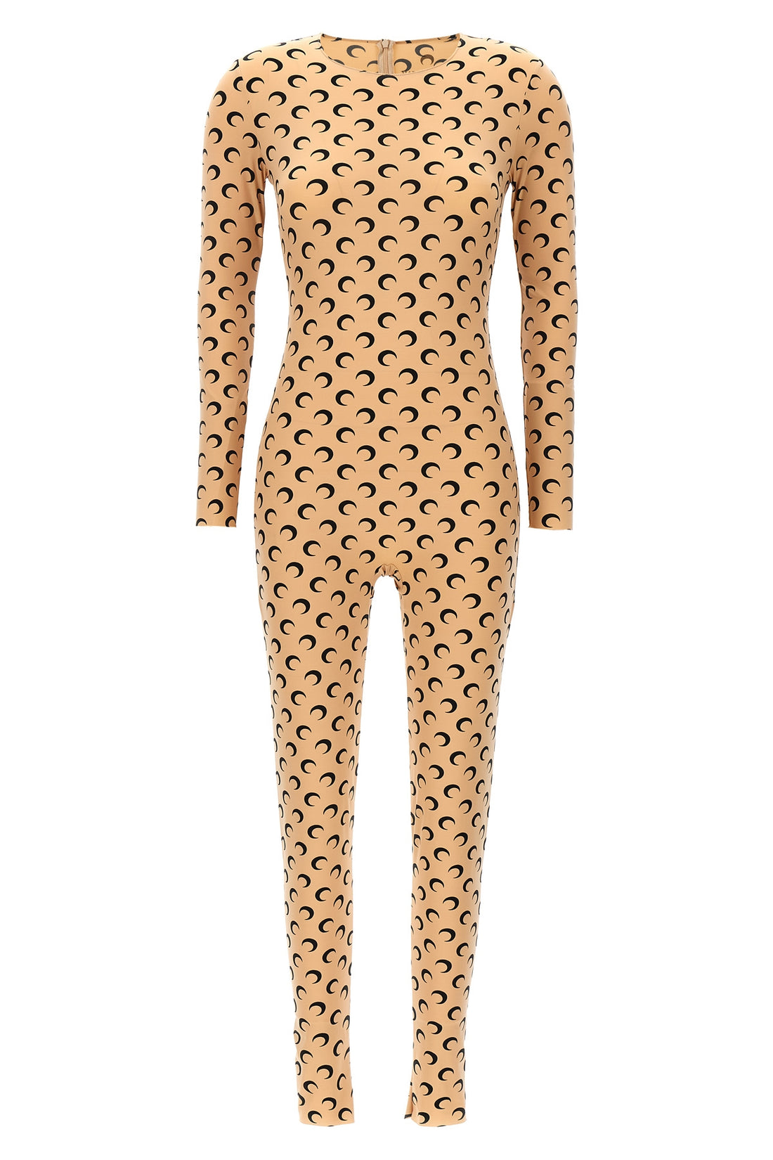 MARINE SERRE L moon printed stretch fabric catsuit