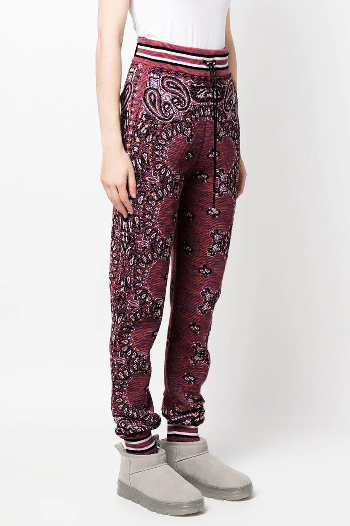 space dye bandana cotton knit joggers