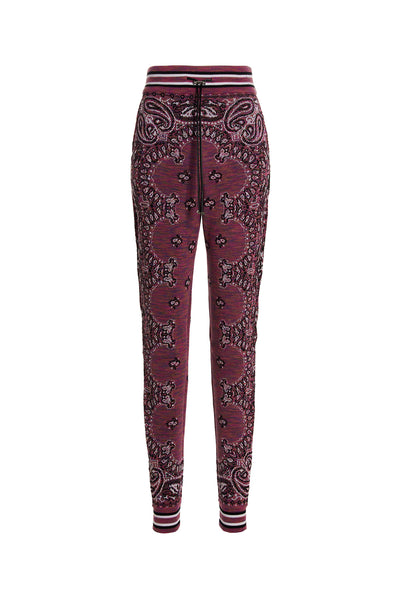 space dye bandana cotton knit joggers