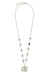 the dolce & gabbana thin chain necklace is distinguished by a meticulous silver