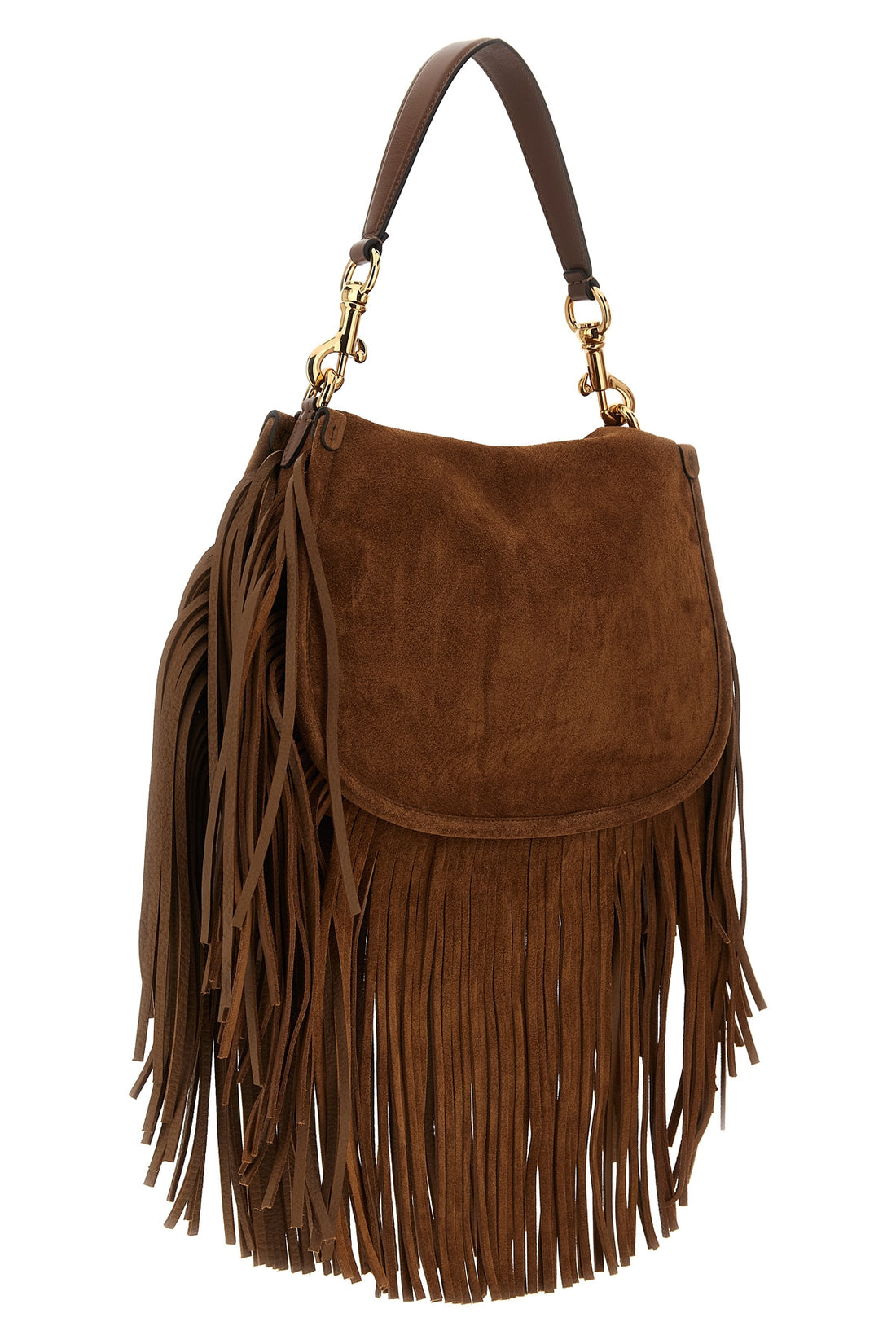 ETRO OS the etro pony medium shoulder bag is made of soft brown suede
